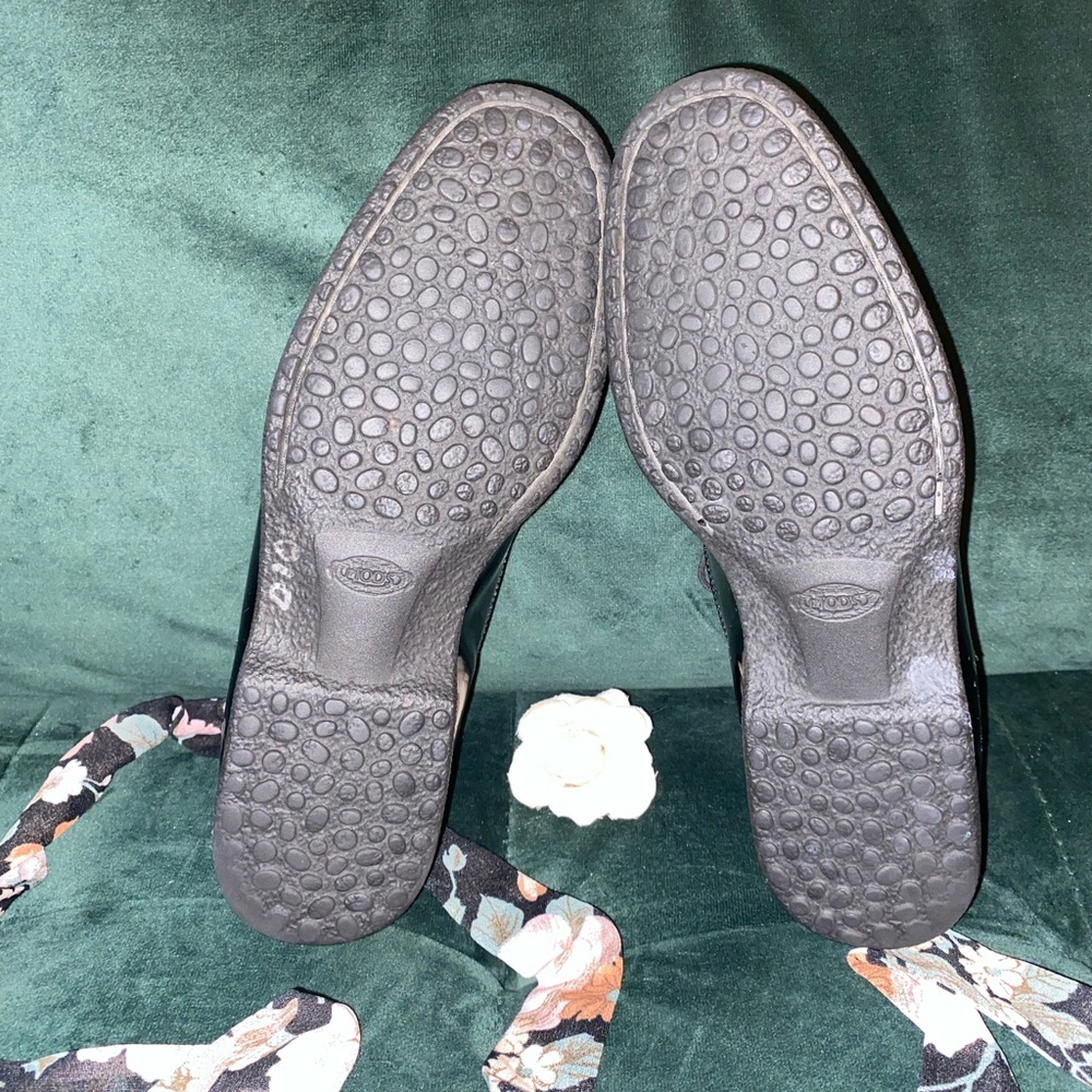 📚 Vintage 90’s Dark Academia Tod’s Patent Leather Oxford  Loafers Mary Jane - Picture 2 of 9